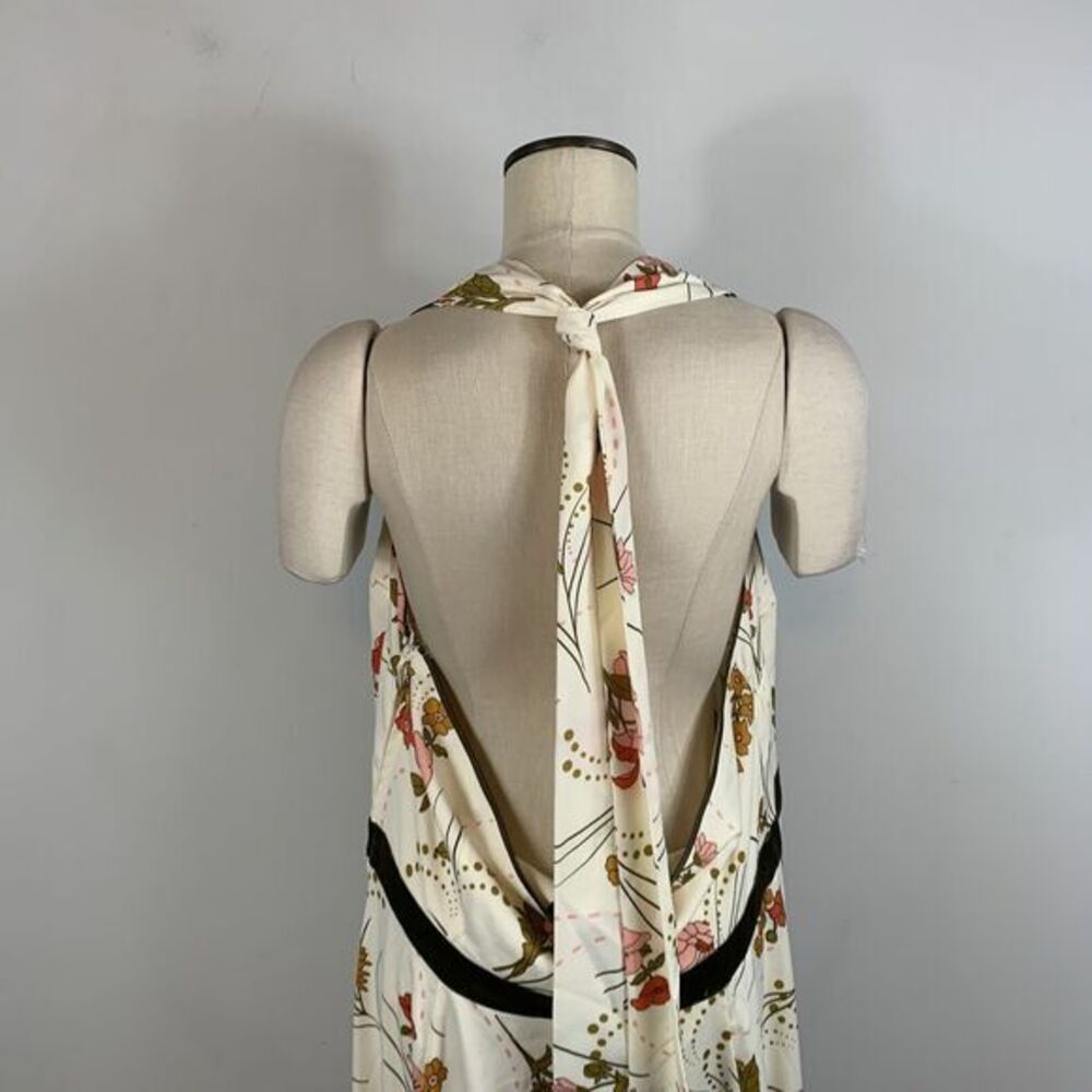 Modcloth NWT Women's White Floral Nostalgia Queen Halter Maxi Dress Plus Size 22 - Picture 9 of 13